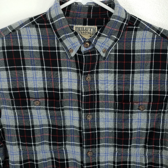 Duluth Plaid Flannel Shirt L/S Button Up - Picture 3 of 5